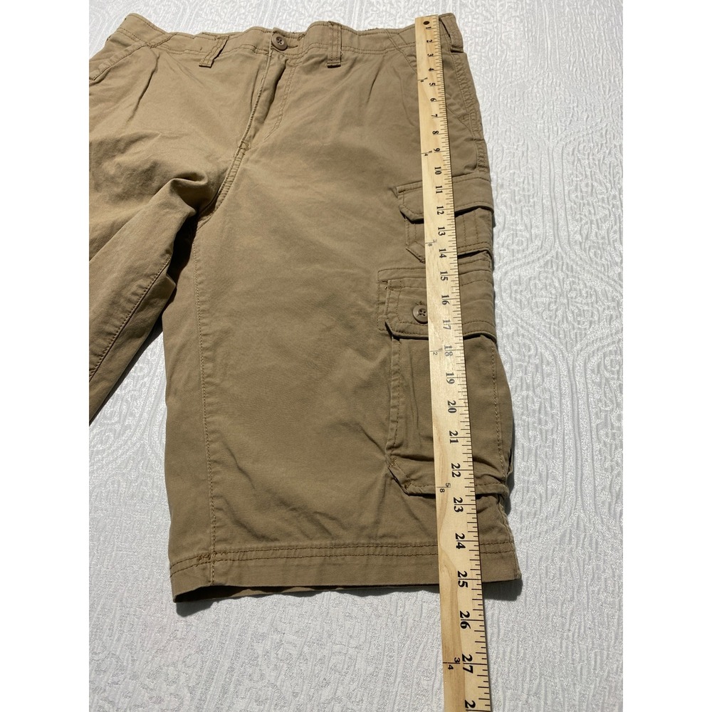 Urban Pipeline Max Flex Cargo Shorts Mens 35 Khaki Brown Cotton Stretch Utility - Picture 6 of 7